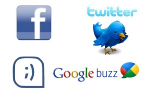 Redes sociales: Facebook, Twitter, Tuenti, Google Buzz